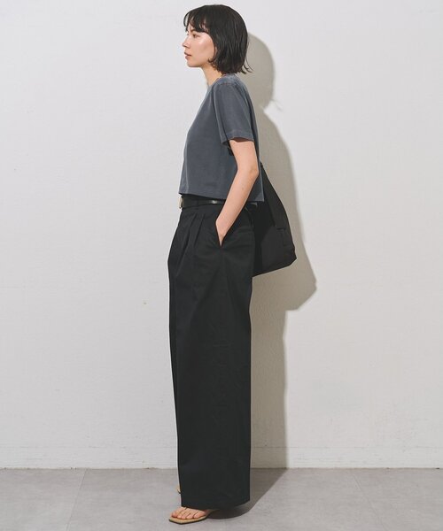 Whim Gazette(ウィムガゼット)の「ピグメントショートTシャツ(Tシャツ/カットソー・レディース・ネイビー/グレー/オフホワイト・FREE)」の22枚目の写真
