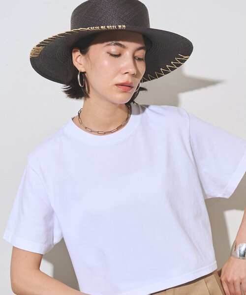 Whim Gazette(ウィムガゼット)の「ピグメントショートTシャツ(Tシャツ/カットソー・レディース・ネイビー/グレー/オフホワイト・FREE)」の4枚目の写真