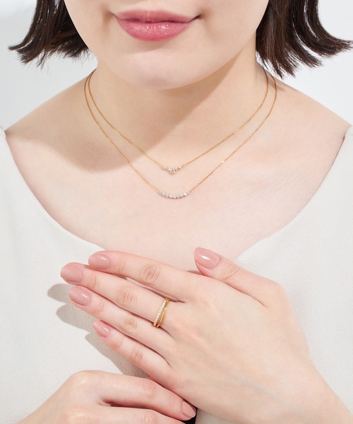 festaria bijou SOPHIA(フェスタリアビジュソフィア)の「SV925 キュービックジルコニア リング(リング・レディース・シルバー×ゴールド・13号/11号/9号)」の4枚目の写真