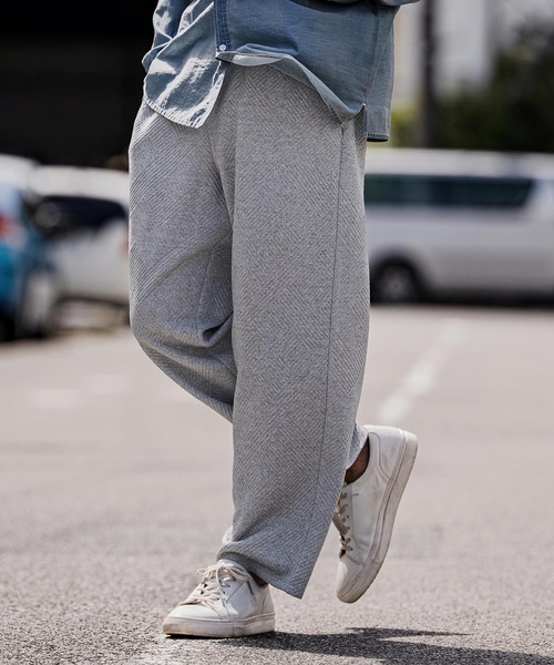CAMBIO(カンビオ)の「mp15108-Cotton Flexiguard Wide Straight Pants フクレジャガードワイドストレートパンツ(A71726cmb)(その他パンツ・メンズ・ミックスグレー/ブラック/ロイヤルブルー・L/M/S)」の3枚目の写真