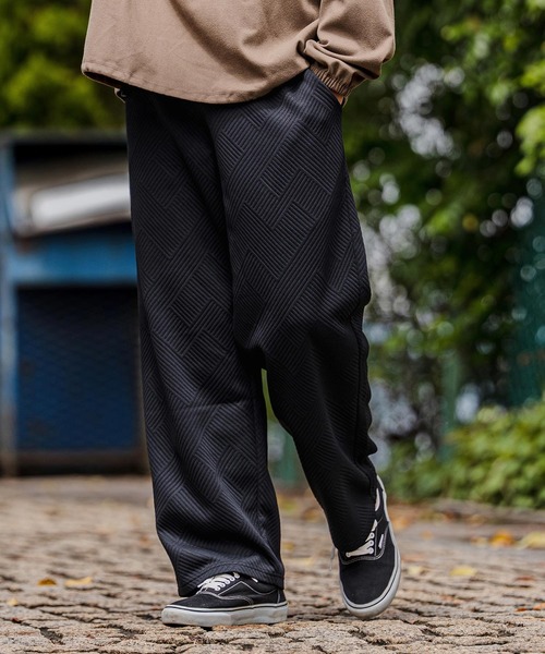 CAMBIO(カンビオ)の「mp15108-Cotton Flexiguard Wide Straight Pants フクレジャガードワイドストレートパンツ(A71726cmb)(その他パンツ・メンズ・ミックスグレー/ブラック/ロイヤルブルー・L/M/S)」の4枚目の写真