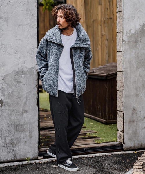 CAMBIO(カンビオ)の「mp15108-Cotton Flexiguard Wide Straight Pants フクレジャガードワイドストレートパンツ(A71726cmb)(その他パンツ・メンズ・ミックスグレー/ブラック/ロイヤルブルー・L/M/S)」の8枚目の写真