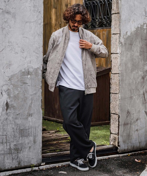 CAMBIO(カンビオ)の「mp15108-Cotton Flexiguard Wide Straight Pants フクレジャガードワイドストレートパンツ(A71726cmb)(その他パンツ・メンズ・ミックスグレー/ブラック/ロイヤルブルー・L/M/S)」の9枚目の写真