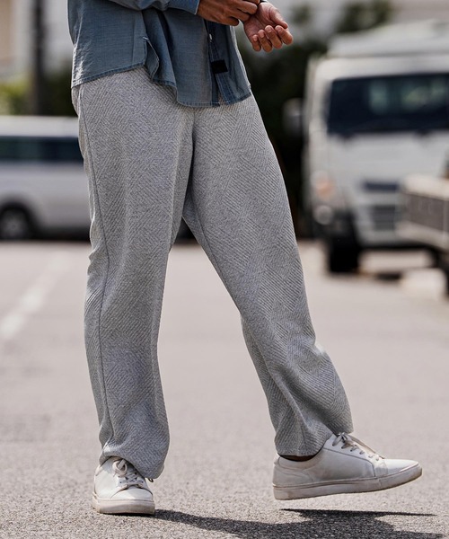 CAMBIO(カンビオ)の「mp15108-Cotton Flexiguard Wide Straight Pants フクレジャガードワイドストレートパンツ(A71726cmb)(その他パンツ・メンズ・ミックスグレー/ブラック/ロイヤルブルー・L/M/S)」の12枚目の写真