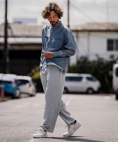 CAMBIO(カンビオ)の「mp15108-Cotton Flexiguard Wide Straight Pants フクレジャガードワイドストレートパンツ(A71726cmb)(その他パンツ・メンズ・ミックスグレー/ブラック/ロイヤルブルー・L/M/S)」の13枚目の写真