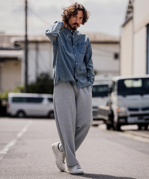CAMBIO(カンビオ)の「mp15108-Cotton Flexiguard Wide Straight Pants フクレジャガードワイドストレートパンツ(A71726cmb)(その他パンツ・メンズ・ミックスグレー/ブラック/ロイヤルブルー・L/M/S)」の14枚目の写真