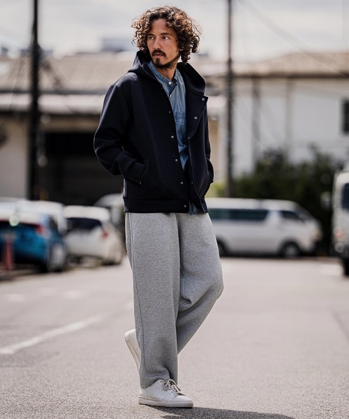 CAMBIO(カンビオ)の「mp15108-Cotton Flexiguard Wide Straight Pants フクレジャガードワイドストレートパンツ(A71726cmb)(その他パンツ・メンズ・ミックスグレー/ブラック/ロイヤルブルー・L/M/S)」の15枚目の写真