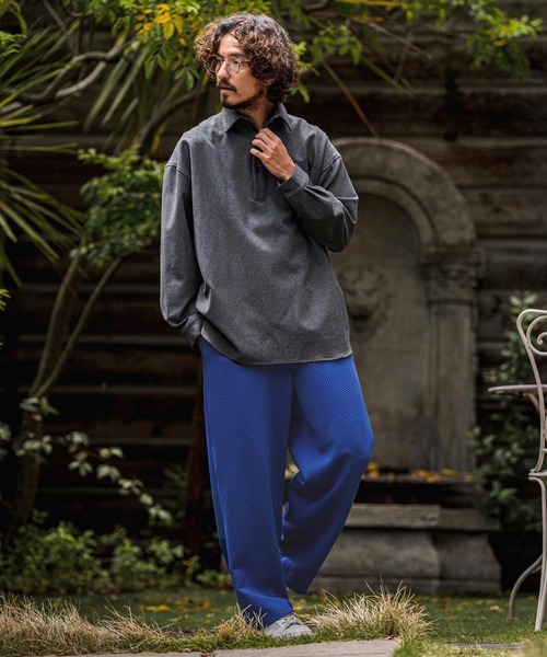 CAMBIO(カンビオ)の「mp15108-Cotton Flexiguard Wide Straight Pants フクレジャガードワイドストレートパンツ(A71726cmb)(その他パンツ・メンズ・ミックスグレー/ブラック/ロイヤルブルー・L/M/S)」の21枚目の写真
