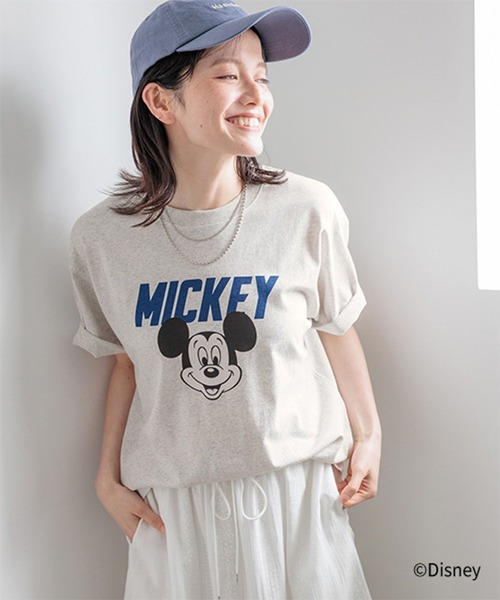 studio CLIP(スタディオクリップ)の「MICKEY / ロゴTシャツ(Tシャツ/カットソー・レディース・チャコールグレー/グレー/オフホワイト・FREE)」の22枚目の写真