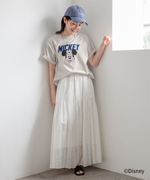 studio CLIP(スタディオクリップ)の「MICKEY / ロゴTシャツ(Tシャツ/カットソー・レディース・チャコールグレー/グレー/オフホワイト・FREE)」の21枚目の写真