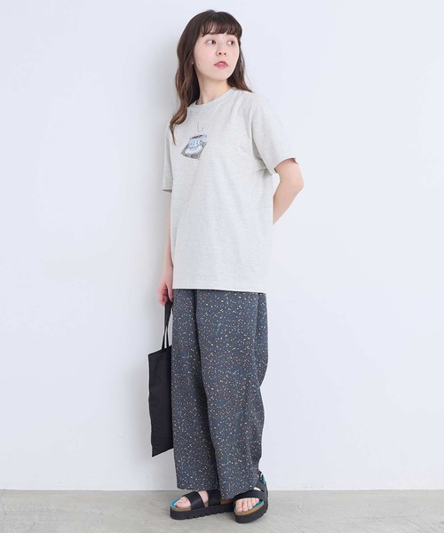 l'atelier du savon(アトリエドサボン)の「アップリケ刺繍 ティーカップTシャツ(Tシャツ/カットソー・レディース・オートミール/ネイビー/ホワイト・FREE)」の21枚目の写真