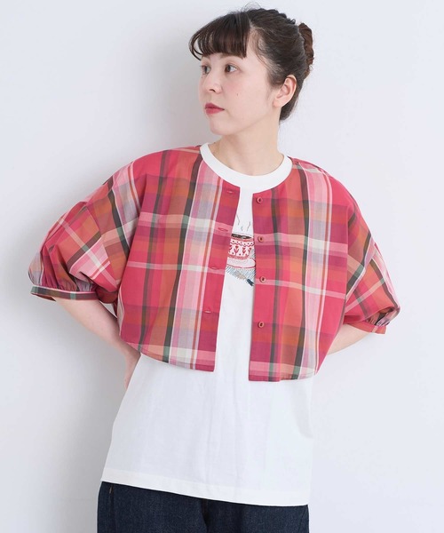 l'atelier du savon(アトリエドサボン)の「アップリケ刺繍 ティーカップTシャツ(Tシャツ/カットソー・レディース・オートミール/ネイビー/ホワイト・FREE)」の13枚目の写真
