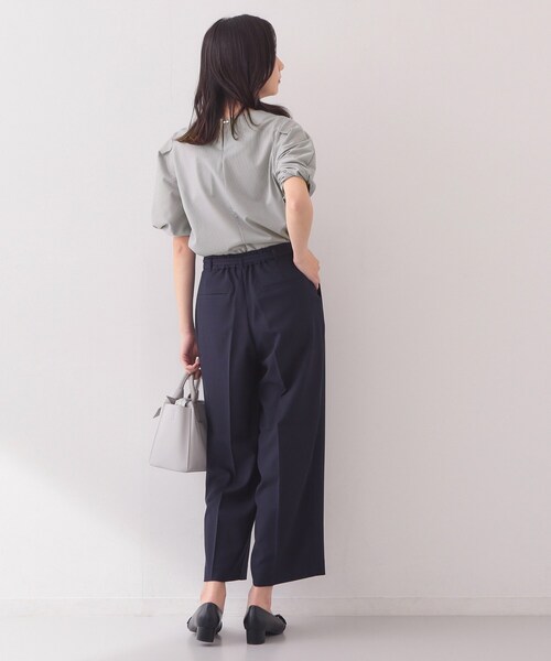 index(インデックス)の「【吸水速乾】ストライプ調デザインスリーブトップス《洗濯機OK》(Tシャツ/カットソー・レディース・ブラウン系その他3/ピンク系7/ブルー系その他4/ベージュ系その他6/チャコール・42/40/38/36/34/44)」の9枚目の写真