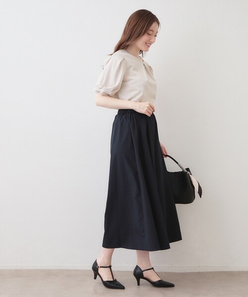 index(インデックス)の「【吸水速乾】ストライプ調デザインスリーブトップス《洗濯機OK》(Tシャツ/カットソー・レディース・ブラウン系その他3/ピンク系7/ブルー系その他4/ベージュ系その他6/チャコール・42/40/38/36/34/44)」の17枚目の写真