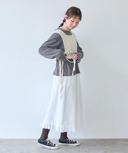 bulle de savon(ビュルデサボン)の「puka pukaはなビスチェ(ニット/セーター・レディース・ホワイト・FREE)」の16枚目の写真