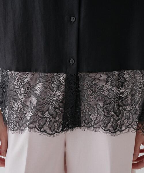 cloenc(クロエンス)の「【ひんやり/体型カバー】レースフレンチスリーブブラウス(シャツ/ブラウス・レディース・ブラック/パープル/オフホワイト・02)」の10枚目の写真