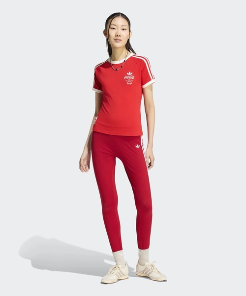 adidas(アディダス)の「スリーストライプス 半袖Tシャツ / 3 STRIPES TEE / アディダスオリジナルス adidas Originals(Tシャツ/カットソー・レディース・レッド/ホワイト・MEDIUM/SMALL/X-SMALL/XX-LARGE/3XL/X-LARGE/LARGE)」の6枚目の写真