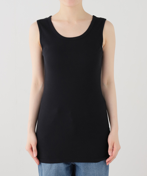 JOURNAL STANDARD LUXE(ジャーナルスタンダード ラックス)の「テレコ タンクトップ(Tシャツ/カットソー・レディース・ベージュ/ブラック/ライトグレー/ホワイト・FREE)」の1枚目の写真