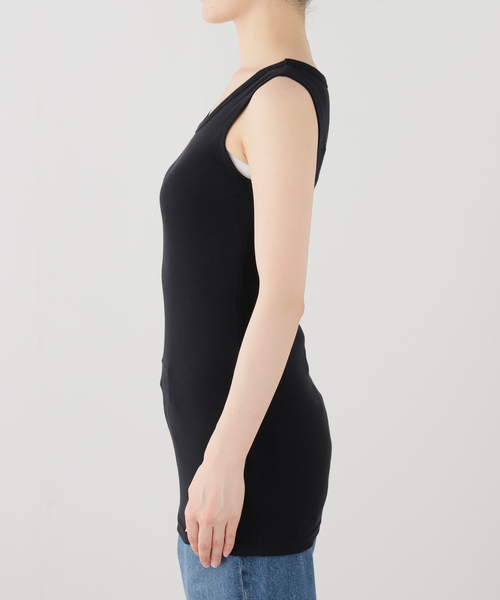 JOURNAL STANDARD LUXE(ジャーナルスタンダード ラックス)の「テレコ タンクトップ(Tシャツ/カットソー・レディース・ベージュ/ブラック/ライトグレー/ホワイト・FREE)」の8枚目の写真
