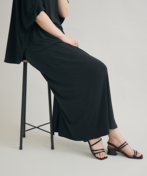 meeny miny(ミーニーマイニー)の「とろみ~スカート(スカート・レディース・パープル/ブルー/スミクロ・M-L/S-M)」の2枚目の写真