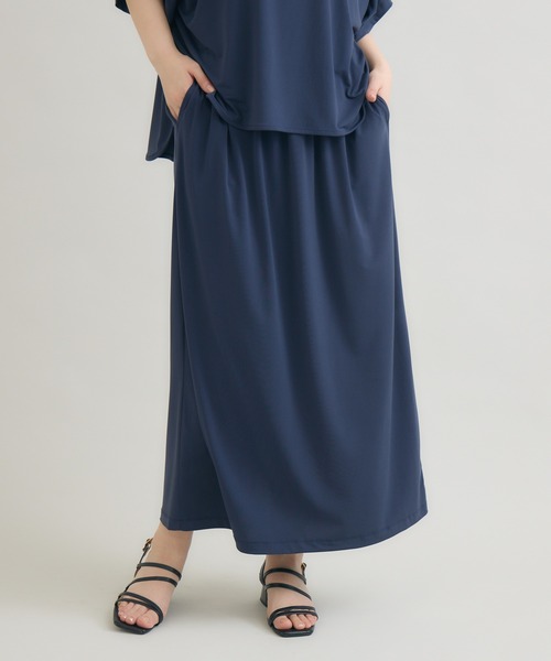 meeny miny(ミーニーマイニー)の「とろみ~スカート(スカート・レディース・パープル/ブルー/スミクロ・M-L/S-M)」の3枚目の写真
