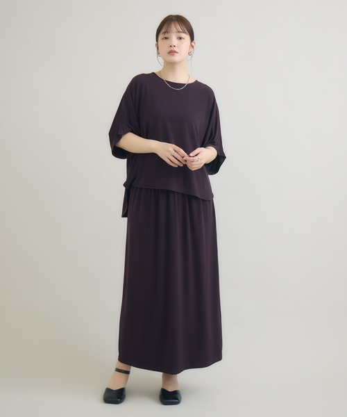meeny miny(ミーニーマイニー)の「とろみ~スカート(スカート・レディース・パープル/ブルー/スミクロ・M-L/S-M)」の6枚目の写真