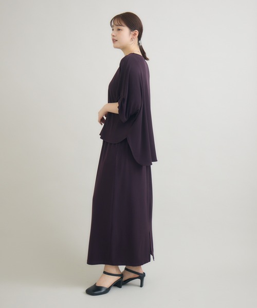 meeny miny(ミーニーマイニー)の「とろみ~スカート(スカート・レディース・パープル/ブルー/スミクロ・M-L/S-M)」の7枚目の写真
