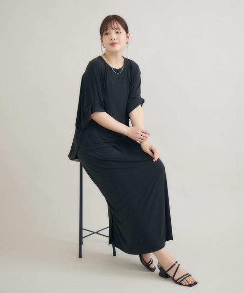 meeny miny(ミーニーマイニー)の「とろみ~スカート(スカート・レディース・パープル/ブルー/スミクロ・M-L/S-M)」の12枚目の写真