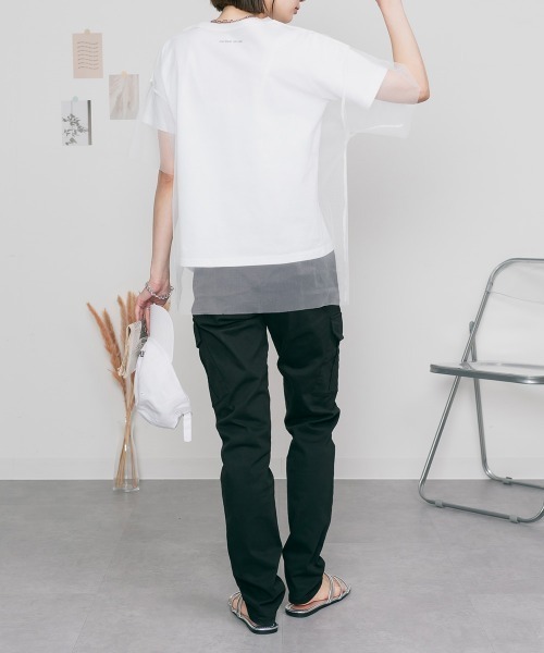 MARAI(マーライ)の「ストレッチツイル カーゴパンツ(カーゴパンツ・レディース・ベージュ/ブラック/カーキ・LL/3L/4L/L/M)」の4枚目の写真