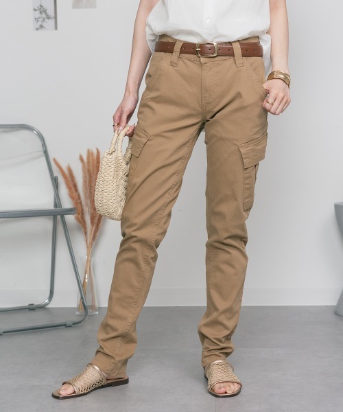 MARAI(マーライ)の「ストレッチツイル カーゴパンツ(カーゴパンツ・レディース・ベージュ/ブラック/カーキ・LL/3L/4L/L/M)」の15枚目の写真