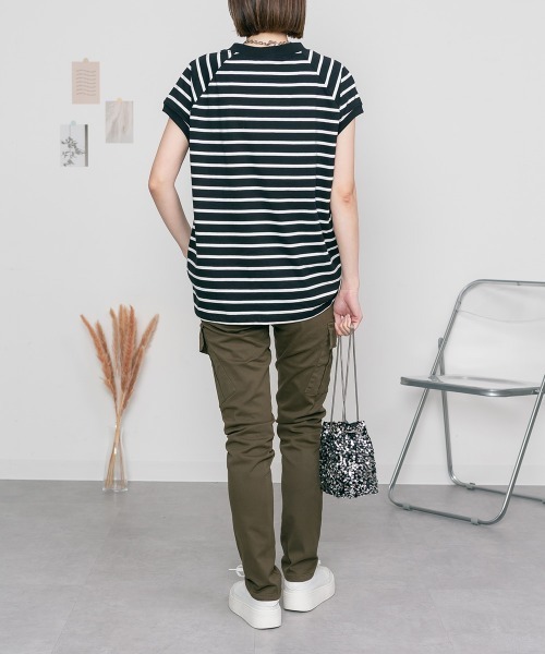 MARAI(マーライ)の「ストレッチツイル カーゴパンツ(カーゴパンツ・レディース・ベージュ/ブラック/カーキ・LL/3L/4L/L/M)」の11枚目の写真