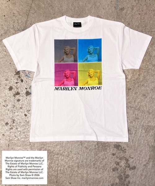 minius(ミニウス)の「【MARILYN MONROE/マリリン・モンロー】フォトTシャツ ピグメント染め ヴィンテージ ユニセックス 4分割ポップアートTシャツ(Tシャツ/カットソー・メンズ・ホワイト/ブラック・SMALL/MEDIUM/LARGE/X-LARGE)」の2枚目の写真