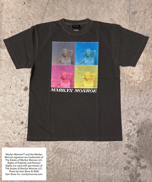 minius(ミニウス)の「【MARILYN MONROE/マリリン・モンロー】フォトTシャツ ピグメント染め ヴィンテージ ユニセックス 4分割ポップアートTシャツ(Tシャツ/カットソー・メンズ・ホワイト/ブラック・SMALL/MEDIUM/LARGE/X-LARGE)」の1枚目の写真