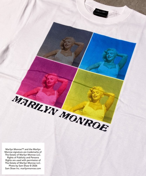 minius(ミニウス)の「【MARILYN MONROE/マリリン・モンロー】フォトTシャツ ピグメント染め ヴィンテージ ユニセックス 4分割ポップアートTシャツ(Tシャツ/カットソー・メンズ・ホワイト/ブラック・SMALL/MEDIUM/LARGE/X-LARGE)」の5枚目の写真