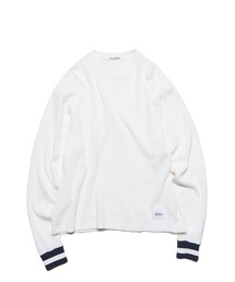 uniform experiment（ユニフォームエクスペリメント）の「COLOR RIBBED WAFFLE CREWNECK TOP（Tシャツ/カットソー）」