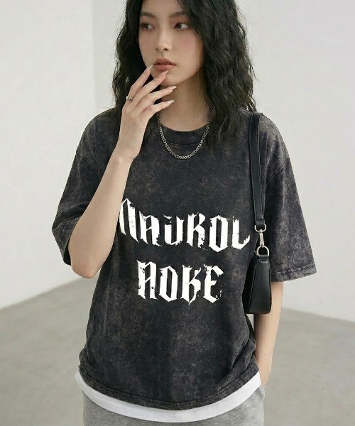 SHEPP(シープ)の「【UNISEX】Y2K ヴィンテージライクスターロゴ オーバーサイズ半袖Tシャツ(Tシャツ/カットソー・レディース・ブラック/ホワイト・L/M)」の6枚目の写真