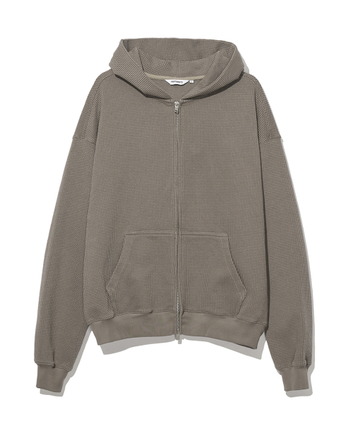 PARTIMENTO(パルティメント)の「ヘビー ワッフル フードジップアップ ストーンベージュ(パーカー・メンズ・その他・MEDIUM/LARGE)」の1枚目の写真
