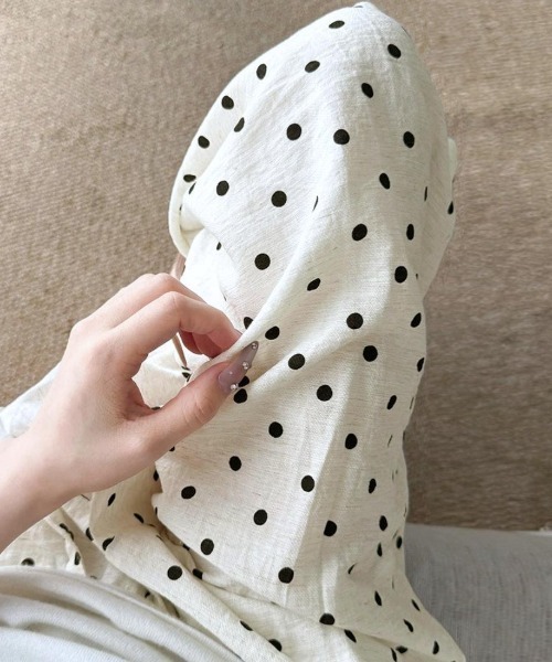 maison de LATIR(メゾンドラティール)の「さらりと纏う、抜け感ナチュラル。リネンドットパンツ(その他パンツ・レディース・ホワイト/ブラック/ベージュ・FREE)」の15枚目の写真