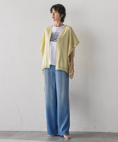 la.f…(ラエフ)の「ドレープシルクデニムパンツ(デニムパンツ・レディース・ブルー/ネイビー・9号/7号/11号)」の3枚目の写真
