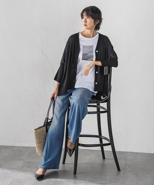 la.f…(ラエフ)の「ドレープシルクデニムパンツ(デニムパンツ・レディース・ブルー/ネイビー・9号/7号/11号)」の7枚目の写真