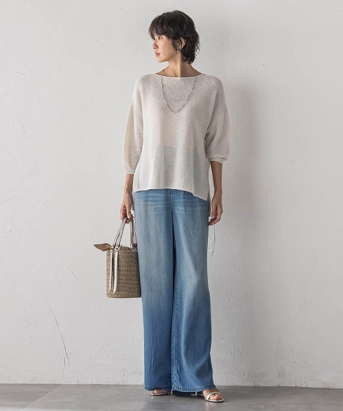 la.f…(ラエフ)の「ドレープシルクデニムパンツ(デニムパンツ・レディース・ブルー/ネイビー・9号/7号/11号)」の8枚目の写真