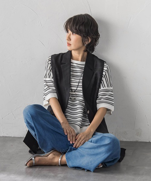 la.f…(ラエフ)の「ドレープシルクデニムパンツ(デニムパンツ・レディース・ブルー/ネイビー・9号/7号/11号)」の11枚目の写真