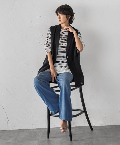 la.f…(ラエフ)の「ドレープシルクデニムパンツ(デニムパンツ・レディース・ブルー/ネイビー・9号/7号/11号)」の12枚目の写真