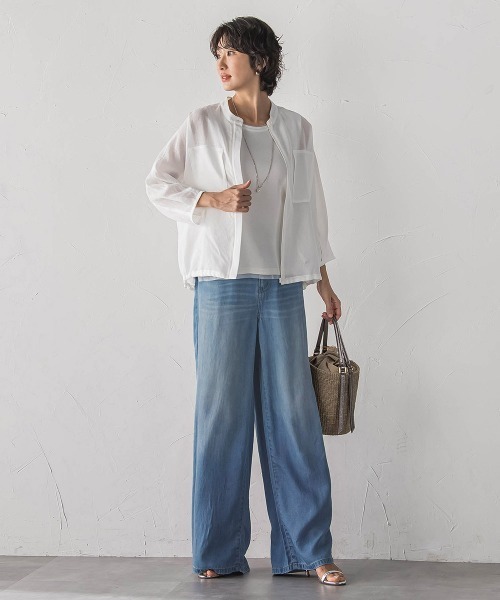 la.f…(ラエフ)の「ドレープシルクデニムパンツ(デニムパンツ・レディース・ブルー/ネイビー・9号/7号/11号)」の13枚目の写真
