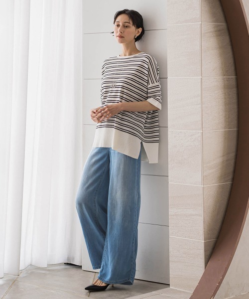 la.f…(ラエフ)の「ドレープシルクデニムパンツ(デニムパンツ・レディース・ブルー/ネイビー・9号/7号/11号)」の14枚目の写真