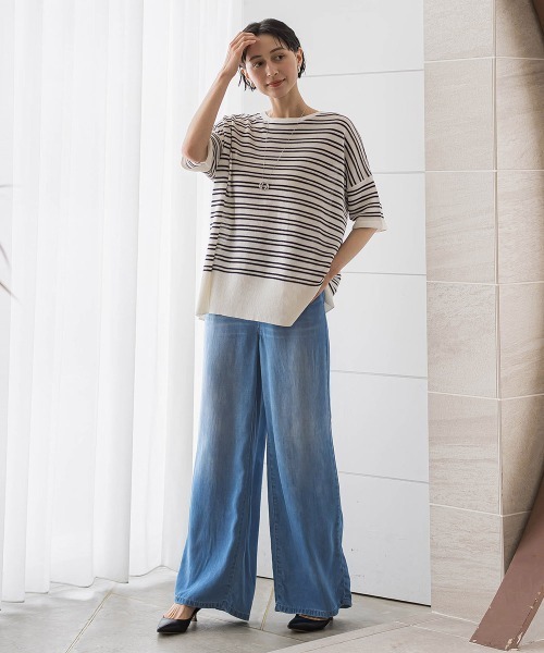 la.f…(ラエフ)の「ドレープシルクデニムパンツ(デニムパンツ・レディース・ブルー/ネイビー・9号/7号/11号)」の15枚目の写真