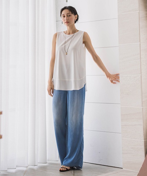 la.f…(ラエフ)の「ドレープシルクデニムパンツ(デニムパンツ・レディース・ブルー/ネイビー・9号/7号/11号)」の18枚目の写真