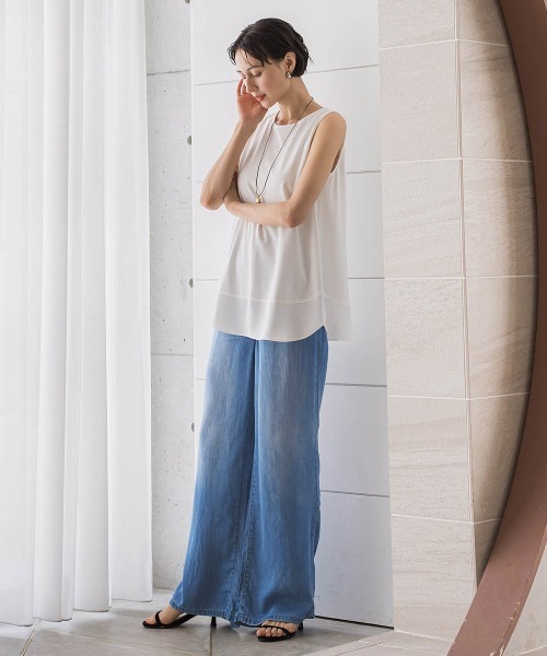 la.f…(ラエフ)の「ドレープシルクデニムパンツ(デニムパンツ・レディース・ブルー/ネイビー・9号/7号/11号)」の19枚目の写真