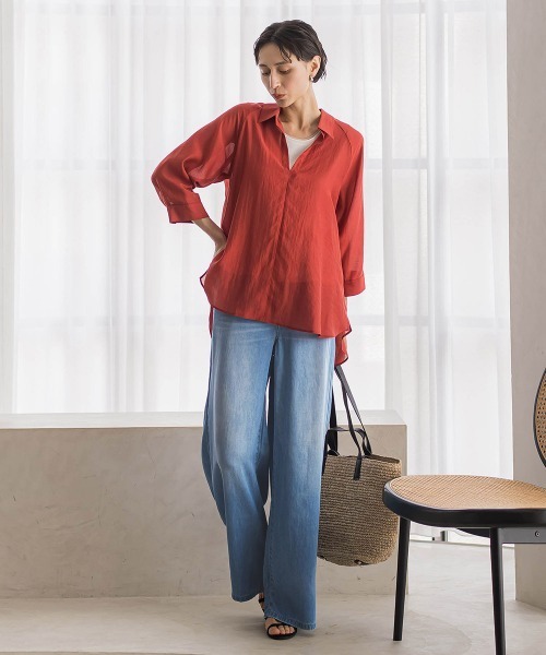 la.f…(ラエフ)の「ドレープシルクデニムパンツ(デニムパンツ・レディース・ブルー/ネイビー・9号/7号/11号)」の20枚目の写真