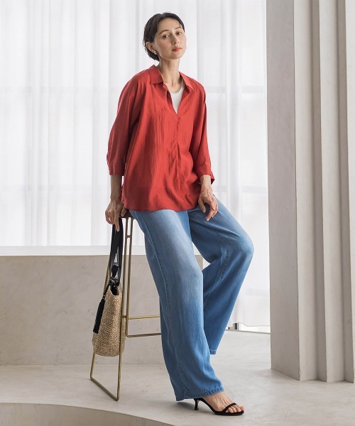 la.f…(ラエフ)の「ドレープシルクデニムパンツ(デニムパンツ・レディース・ブルー/ネイビー・9号/7号/11号)」の22枚目の写真